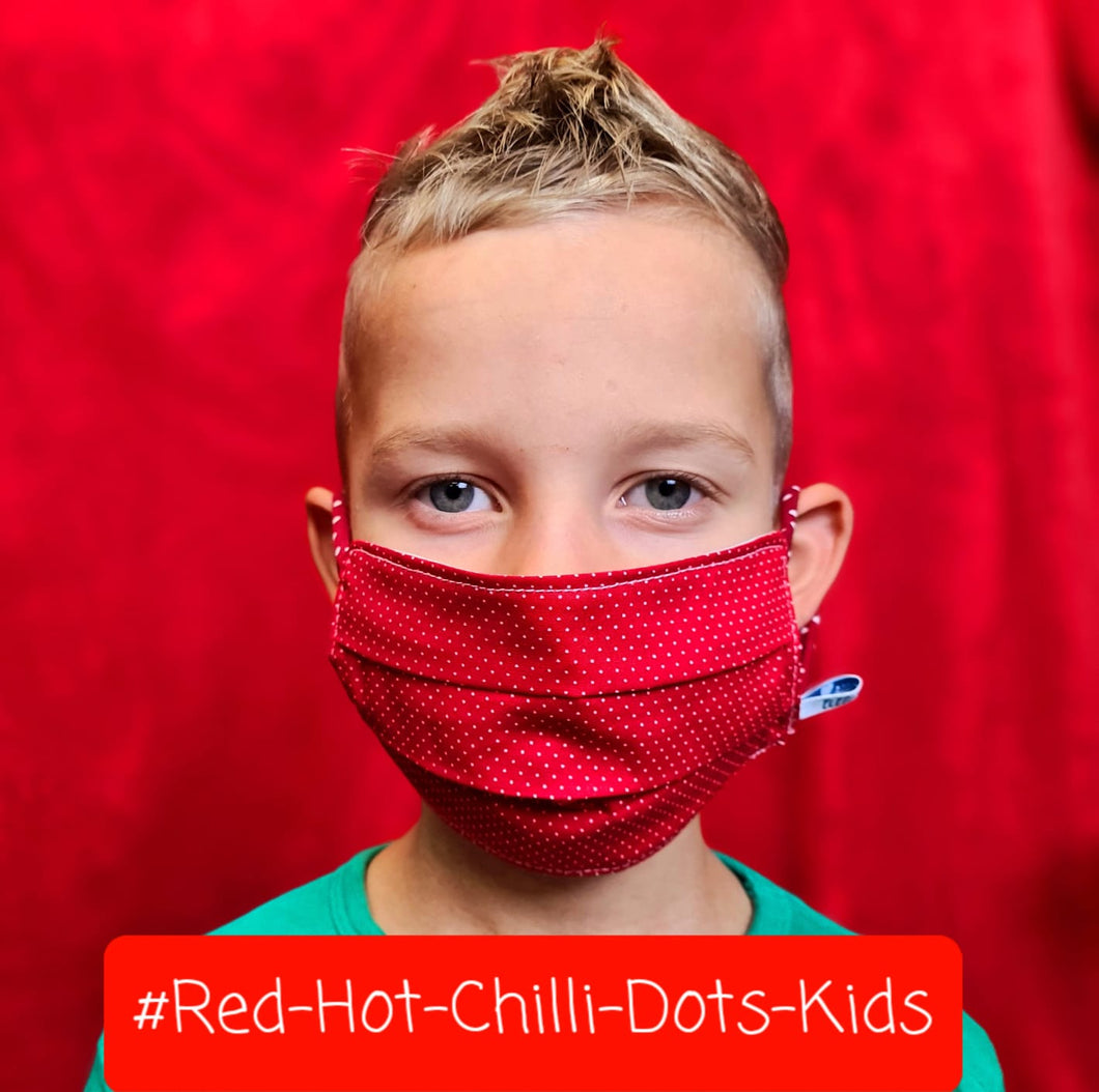 Kindermaske #Red-Hot-Chilli-Dots-Kids